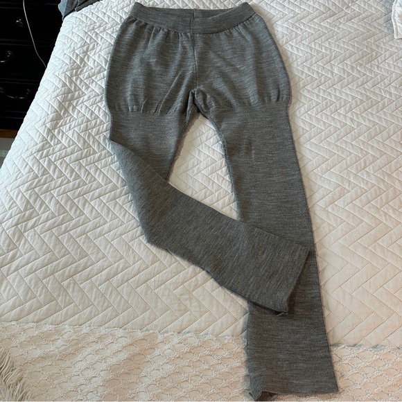 FP Movement Gray Ribbed Knit Leggings with Ankle Zips Cozy Lounge Athleisure XL - Picture 2 of 11